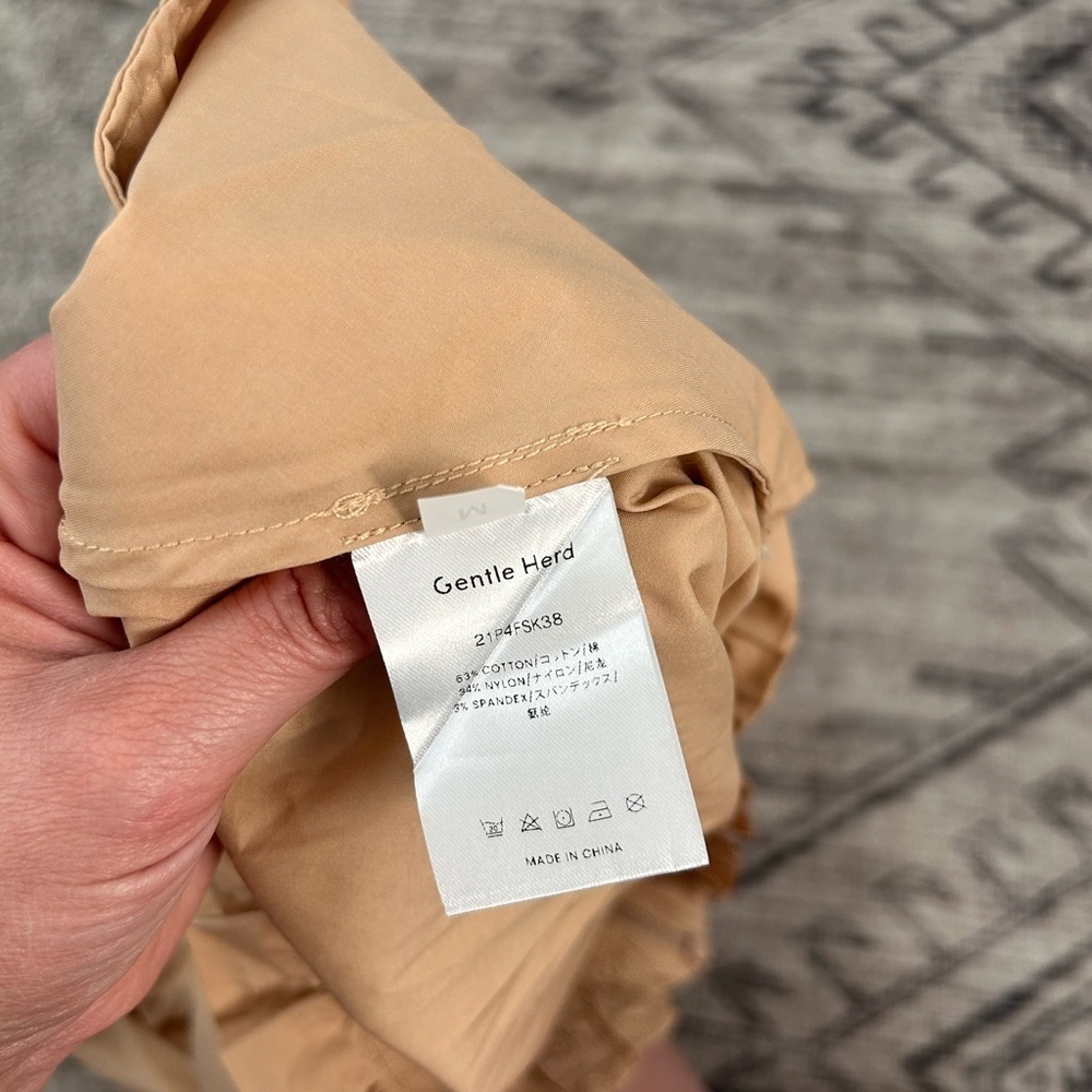 Gentle Herd Tan A Line Long Skirt Size Medium Pockets New — image 5 of 5